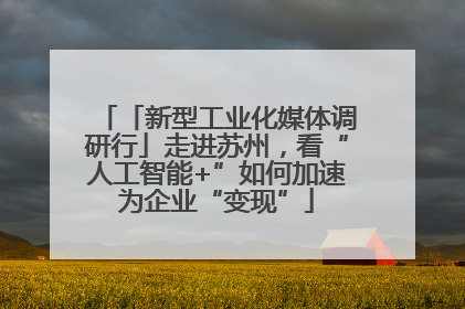 「新型工业化媒体调研行」走进苏州，看“人工智能+”如何加速为企业“变现”