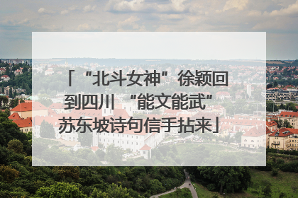 “北斗女神”徐颖回到四川 “能文能武”苏东坡诗句信手拈来