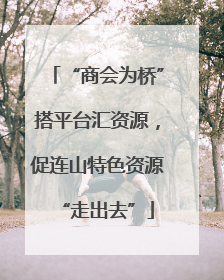 “商会为桥”搭平台汇资源，促连山特色资源“走出去”