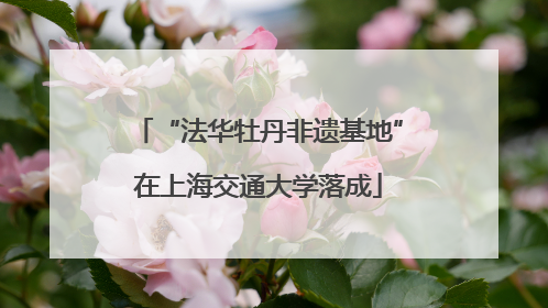 “法华牡丹非遗基地”在上海交通大学落成