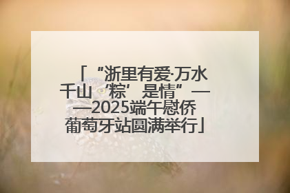 “浙里有爱·万水千山‘粽’是情”——2025端午慰侨葡萄牙站圆满举行