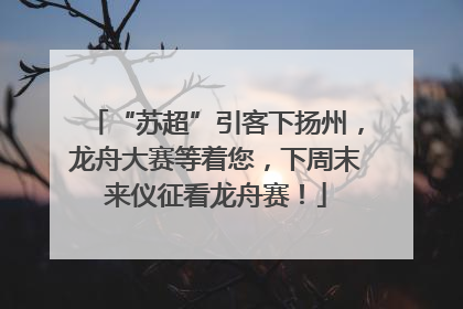 “苏超”引客下扬州，龙舟大赛等着您，下周末来仪征看龙舟赛！