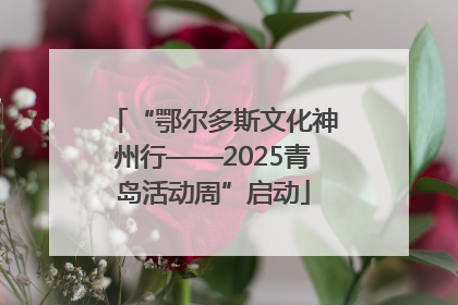 “鄂尔多斯文化神州行——2025青岛活动周”启动