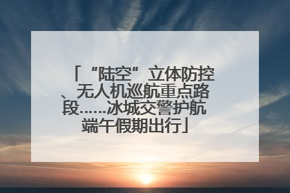 “陆空”立体防控、无人机巡航重点路段……冰城交警护航端午假期出行
