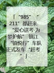 “985”“211”都赶来“爱心送考·为梦护航” 镇江“镇悦行”车队正式发车“赶考”