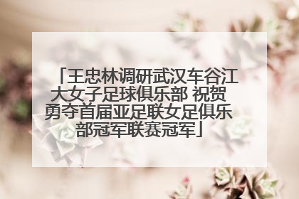 王忠林调研武汉车谷江大女子足球俱乐部 祝贺勇夺首届亚足联女足俱乐部冠军联赛冠军