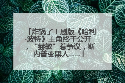 炸锅了！剧版《哈利·波特》主角终于公开，“赫敏”惹争议，斯内普变黑人……