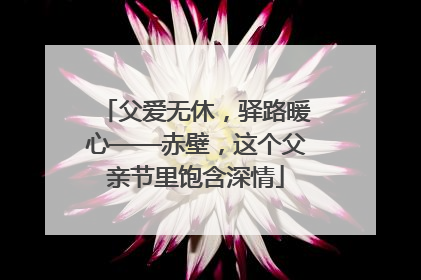 父爱无休，驿路暖心——赤壁，这个父亲节里饱含深情