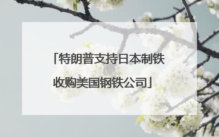 特朗普支持日本制铁收购美国钢铁公司