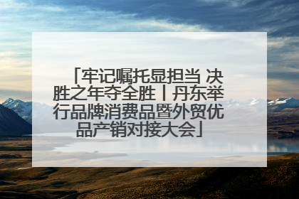 牢记嘱托显担当 决胜之年夺全胜丨丹东举行品牌消费品暨外贸优品产销对接大会