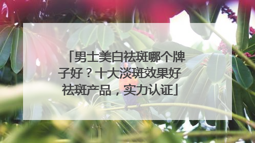 男士美白祛斑哪个牌子好？十大淡斑效果好祛斑产品，实力认证