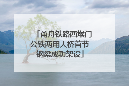 甬舟铁路西堠门公铁两用大桥首节钢梁成功架设