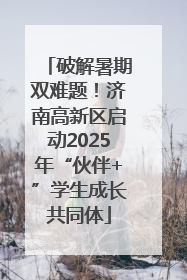 破解暑期双难题！济南高新区启动2025年“伙伴+”学生成长共同体