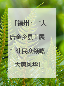 福州：“大唐金乡县主展”让民众领略大唐风华