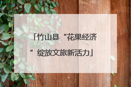 竹山县“花果经济”绽放文旅新活力