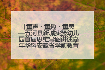 童声・童趣・童思——五河县新城实验幼儿园首届思维导图讲述嘉年华暨安徽省学前教育教研基地园项目阶段性成果展示活动