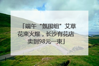 端午“氛围组”艾草花束火爆，长沙有花店卖到98元一束