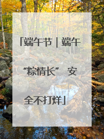 端午节｜端午“粽情长” 安全不打烊