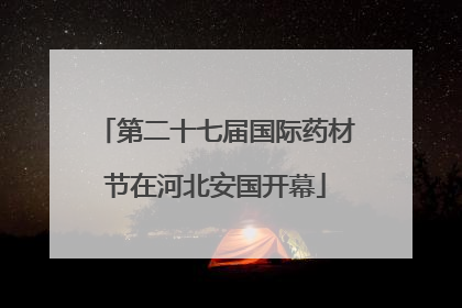 第二十七届国际药材节在河北安国开幕