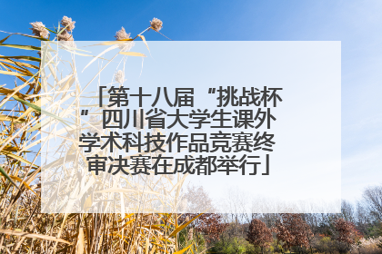 第十八届“挑战杯”四川省大学生课外学术科技作品竞赛终审决赛在成都举行
