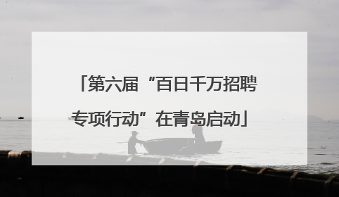 第六届“百日千万招聘专项行动”在青岛启动
