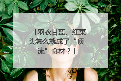 羽衣甘蓝、红菜头怎么就成了“顶流”食材？