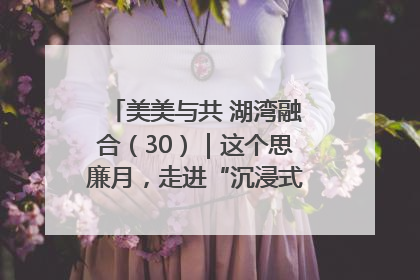 美美与共 湖湾融合（30）｜这个思廉月，走进“沉浸式”清风课堂