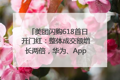 美团闪购618首日开门红：整体成交额增长两倍，华为、Apple、沃尔玛等近800个品牌翻倍增长