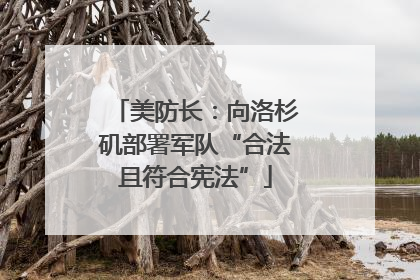 美防长：向洛杉矶部署军队“合法且符合宪法”
