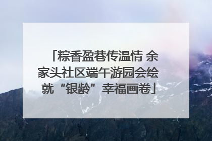 粽香盈巷传温情 余家头社区端午游园会绘就“银龄”幸福画卷