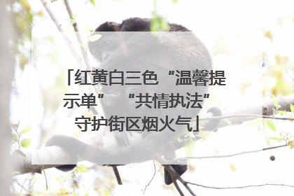 红黄白三色“温馨提示单” “共情执法”守护街区烟火气
