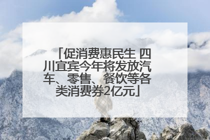 促消费惠民生 四川宜宾今年将发放汽车、零售、餐饮等各类消费券2亿元