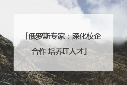 俄罗斯专家：深化校企合作 培养IT人才