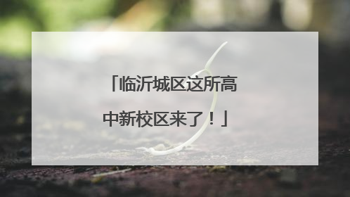 临沂城区这所高中新校区来了！