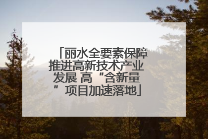 丽水全要素保障推进高新技术产业发展 高“含新量”项目加速落地