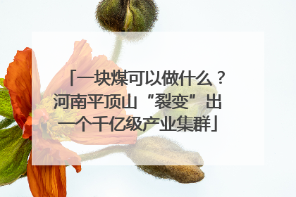 一块煤可以做什么？河南平顶山“裂变”出一个千亿级产业集群