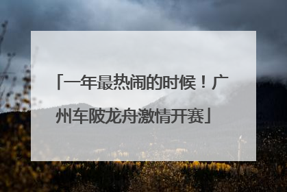 一年最热闹的时候！广州车陂龙舟激情开赛