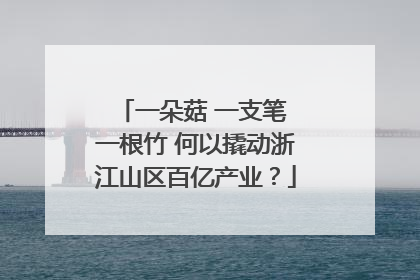 一朵菇 一支笔 一根竹 何以撬动浙江山区百亿产业？