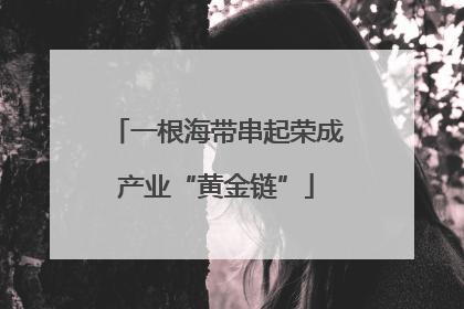 一根海带串起荣成产业“黄金链”
