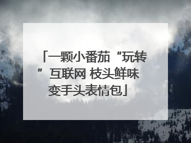 一颗小番茄“玩转”互联网 枝头鲜味变手头表情包