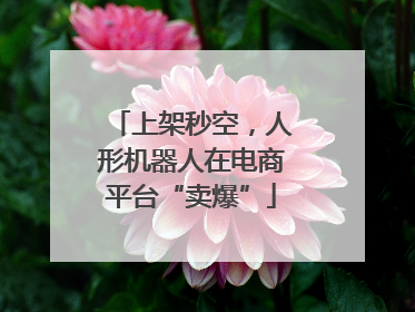 上架秒空，人形机器人在电商平台“卖爆”