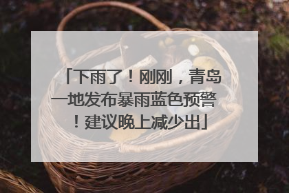 下雨了！刚刚，青岛一地发布暴雨蓝色预警！建议晚上减少出