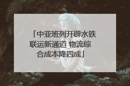 中亚班列开辟水铁联运新通道 物流综合成本降四成