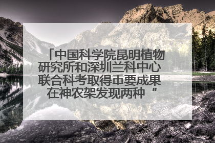 中国科学院昆明植物研究所和深圳兰科中心联合科考取得重要成果 在神农架发现两种“国保”级兰花