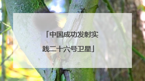 中国成功发射实践二十六号卫星