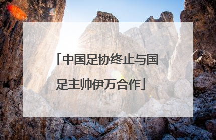 中国足协终止与国足主帅伊万合作