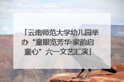 云南师范大学幼儿园举办“童眼览芳华·家韵启童心”六一文艺汇演
