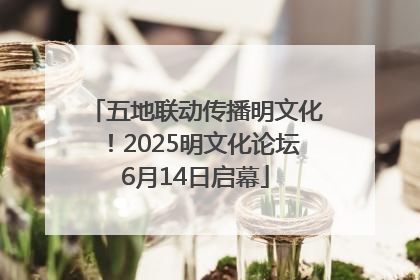 五地联动传播明文化！2025明文化论坛6月14日启幕
