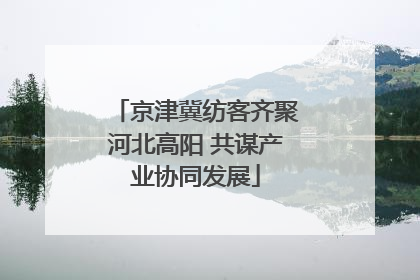 京津冀纺客齐聚河北高阳 共谋产业协同发展