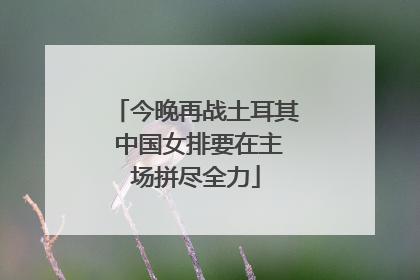 今晚再战土耳其 中国女排要在主场拼尽全力